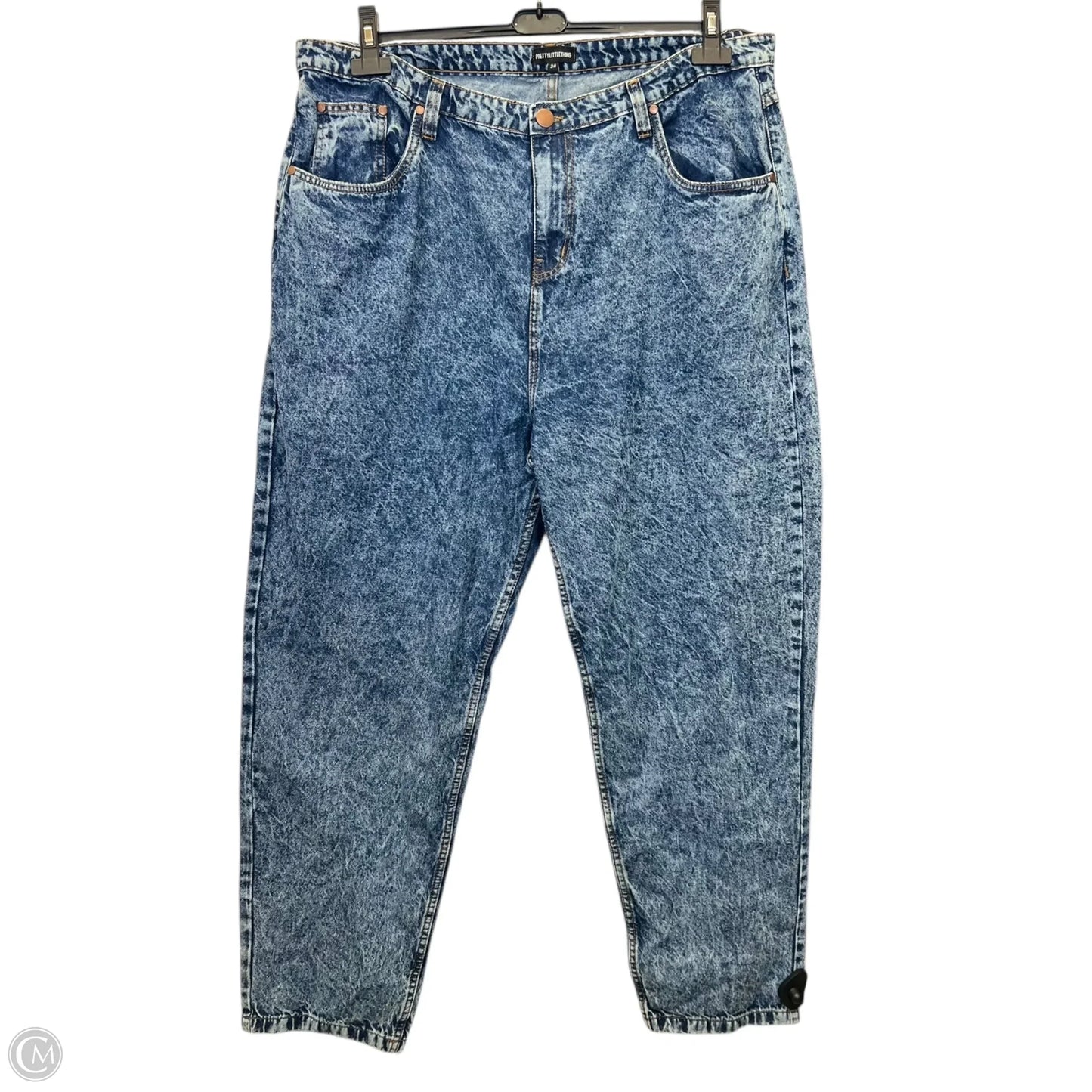 Jeans Straight By Pretty Little Thing In Blue Denim, Size: 24