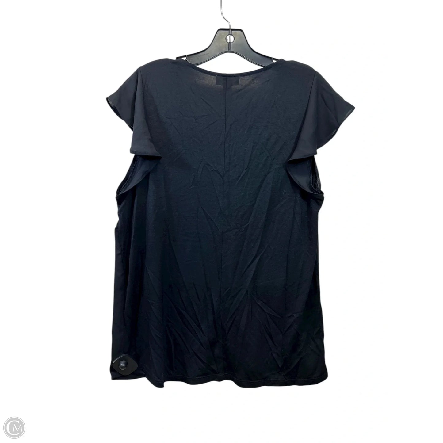 Top Short Sleeve By Loft In Black, Size: L