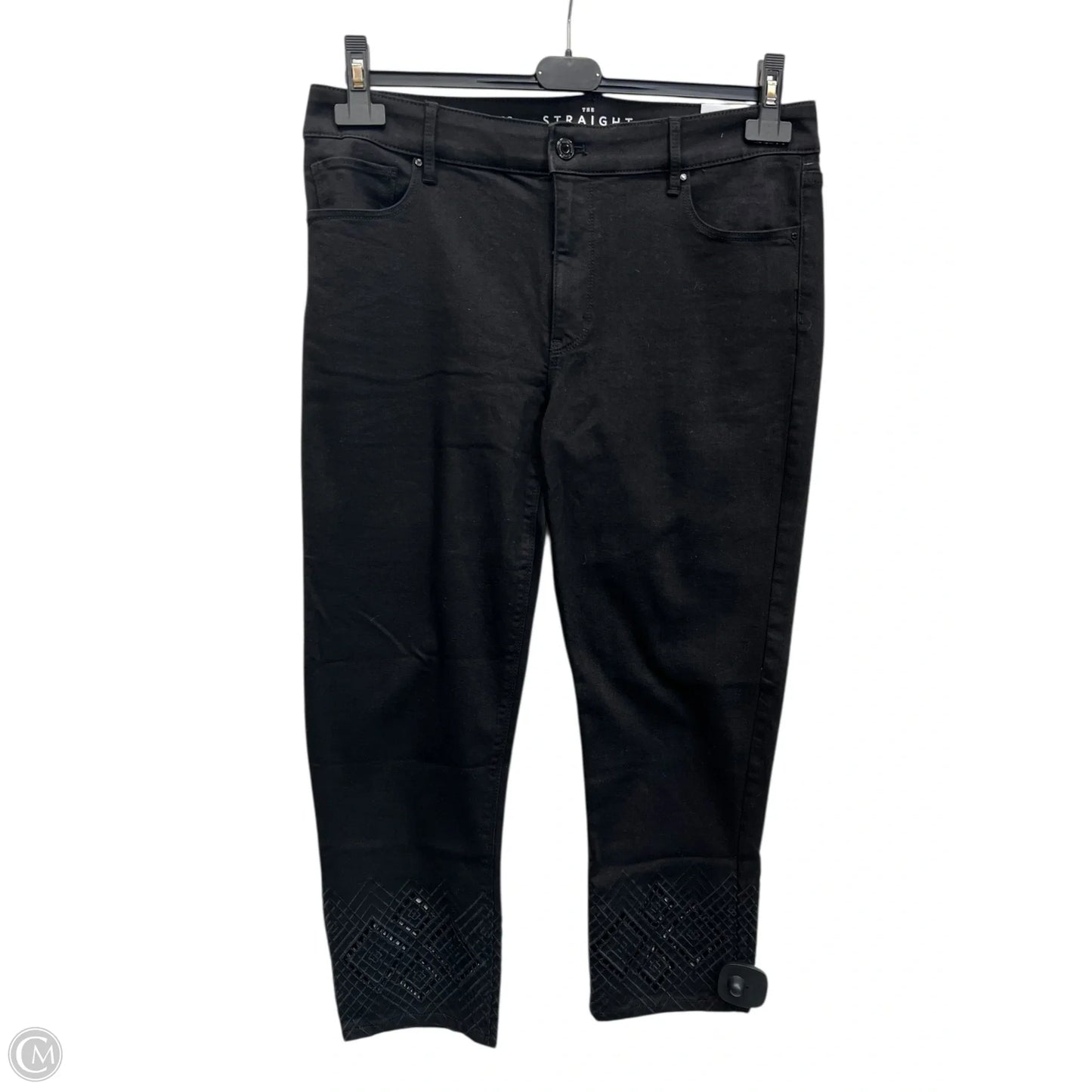 Jeans Straight By White House Black Market In Black Denim, Size: 12