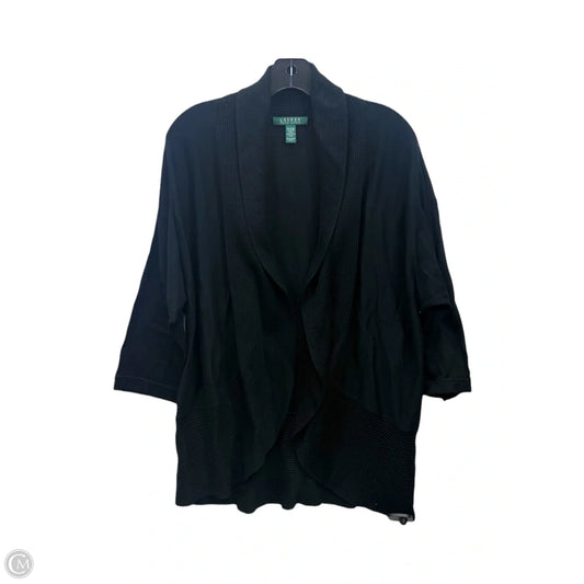 Cardigan By Lauren By Ralph Lauren In Black, Size: 2x