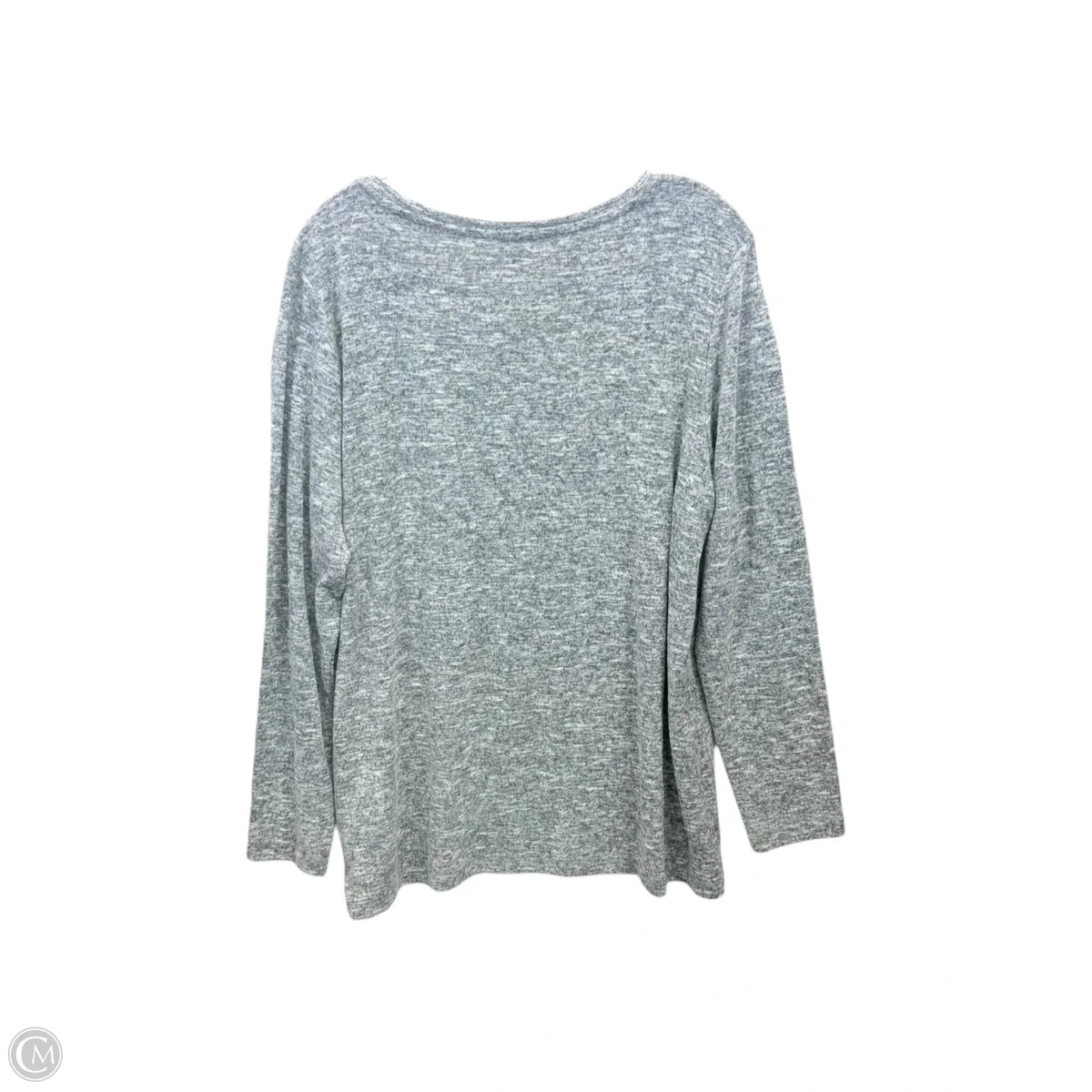 Top Long Sleeve By Tribal In Grey, Size: 1x