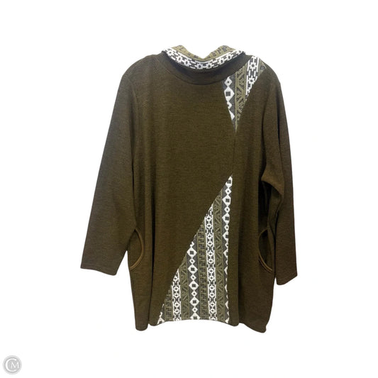 Tunic Long Sleeve By Trisha Tyler In Green, Size: 2x