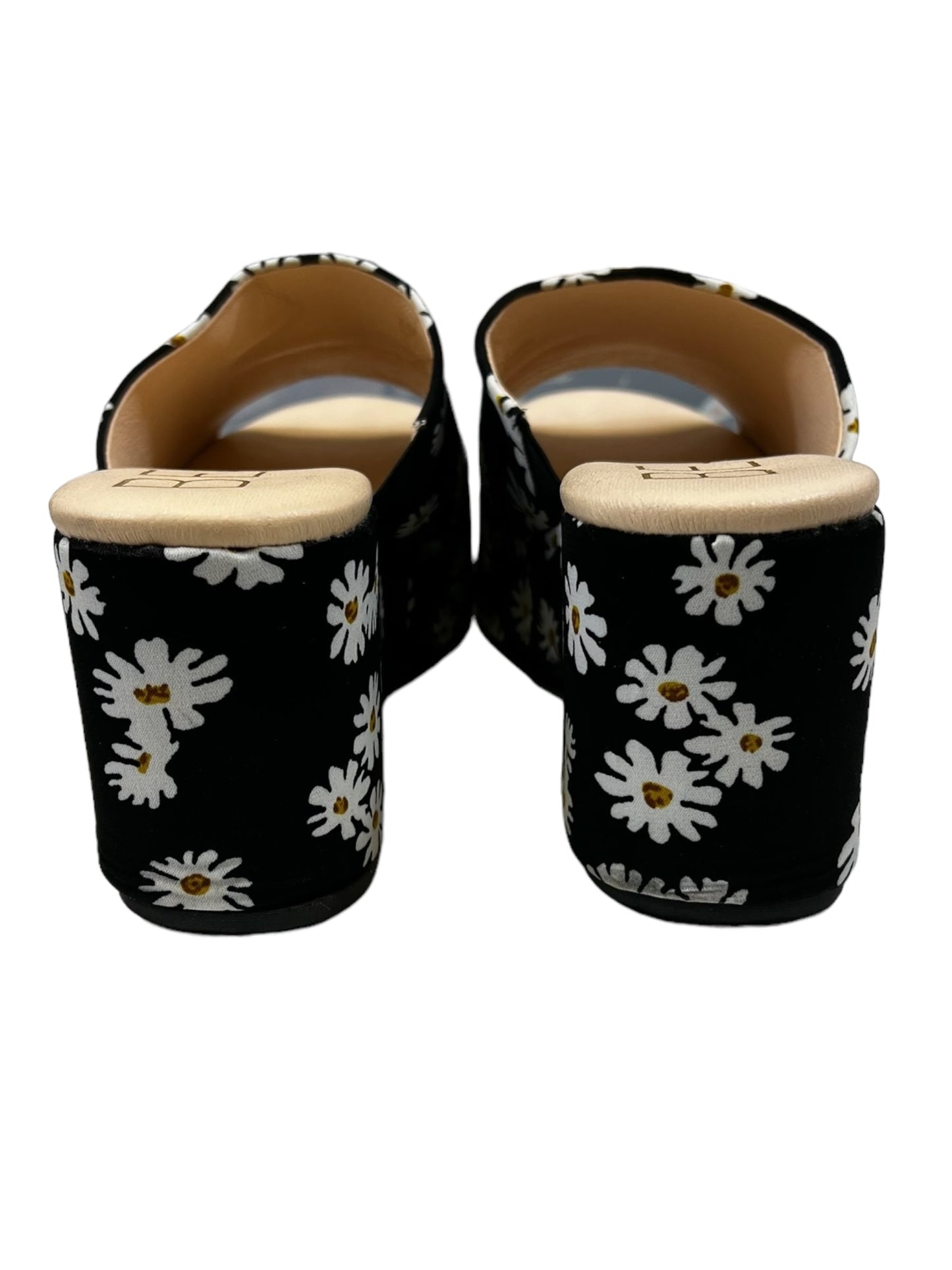 Black Floral Shoes Heels Wedge Matisse, Size 9