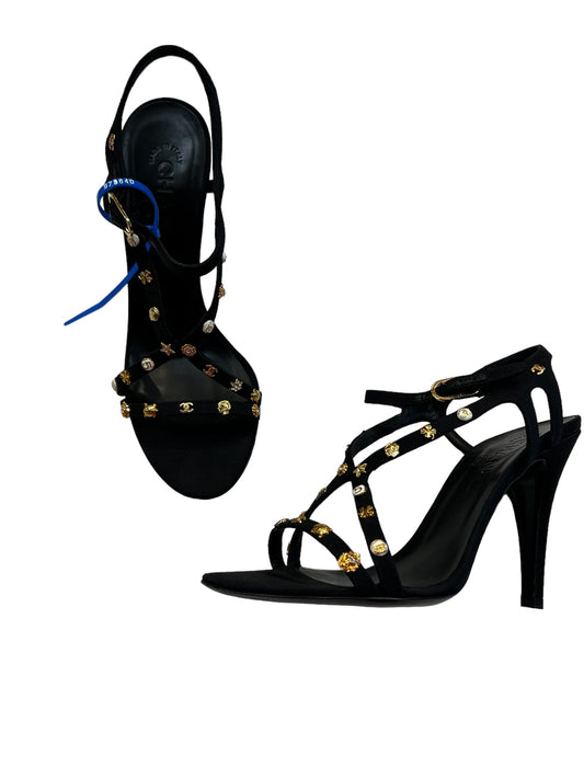 Black Shoes Luxury Designer Chanel, Size 7