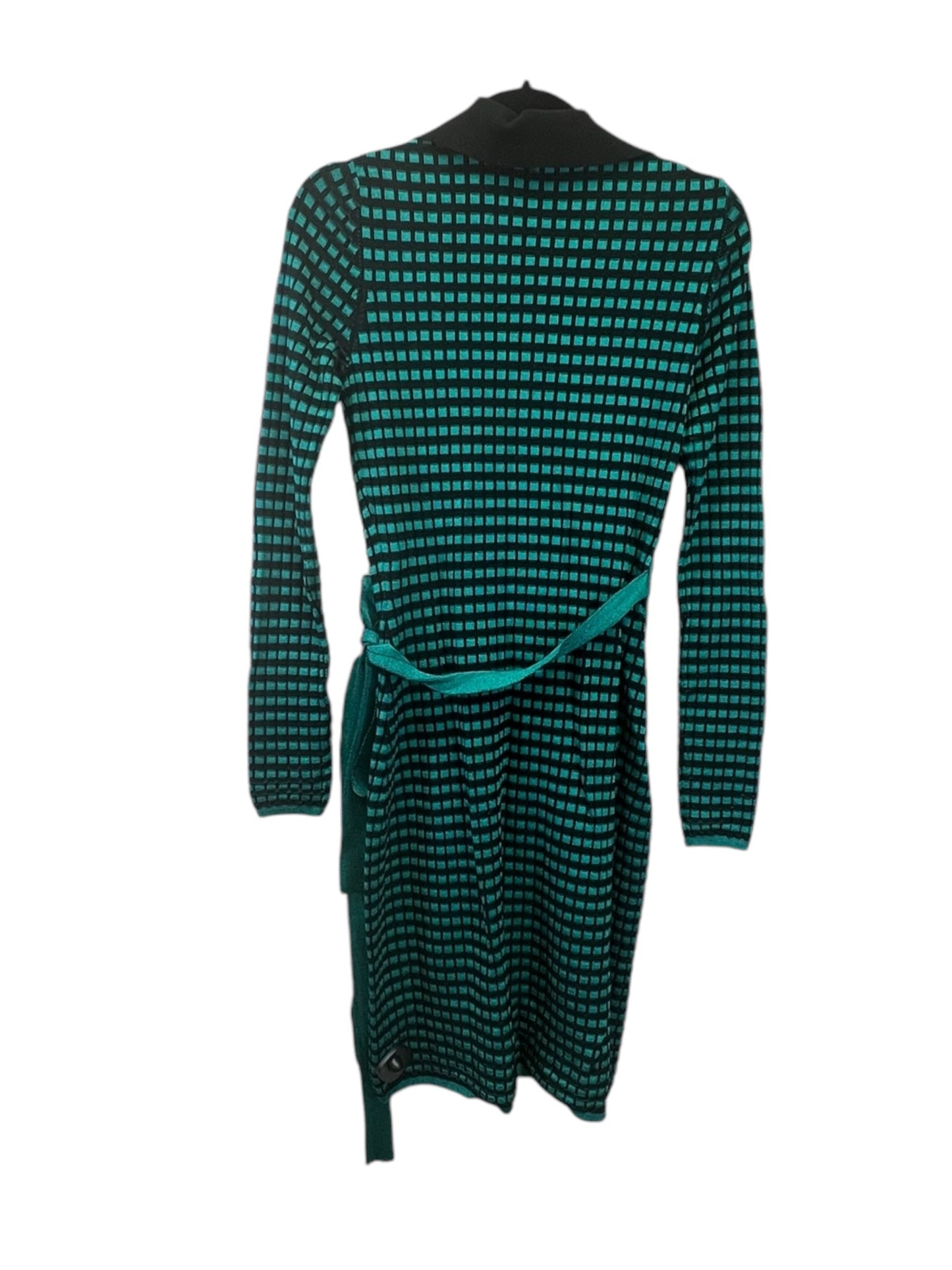 Dress Designer By Diane Von Furstenberg In Black & Green, Size: Petite