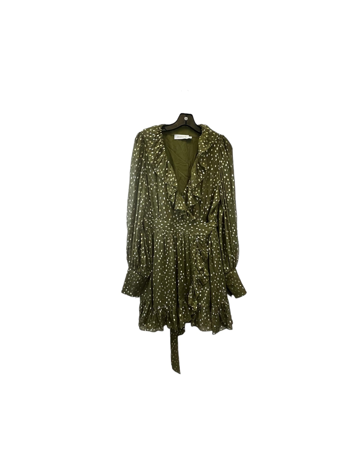 Gold & Green Dress Designer Zimmermann, Size S