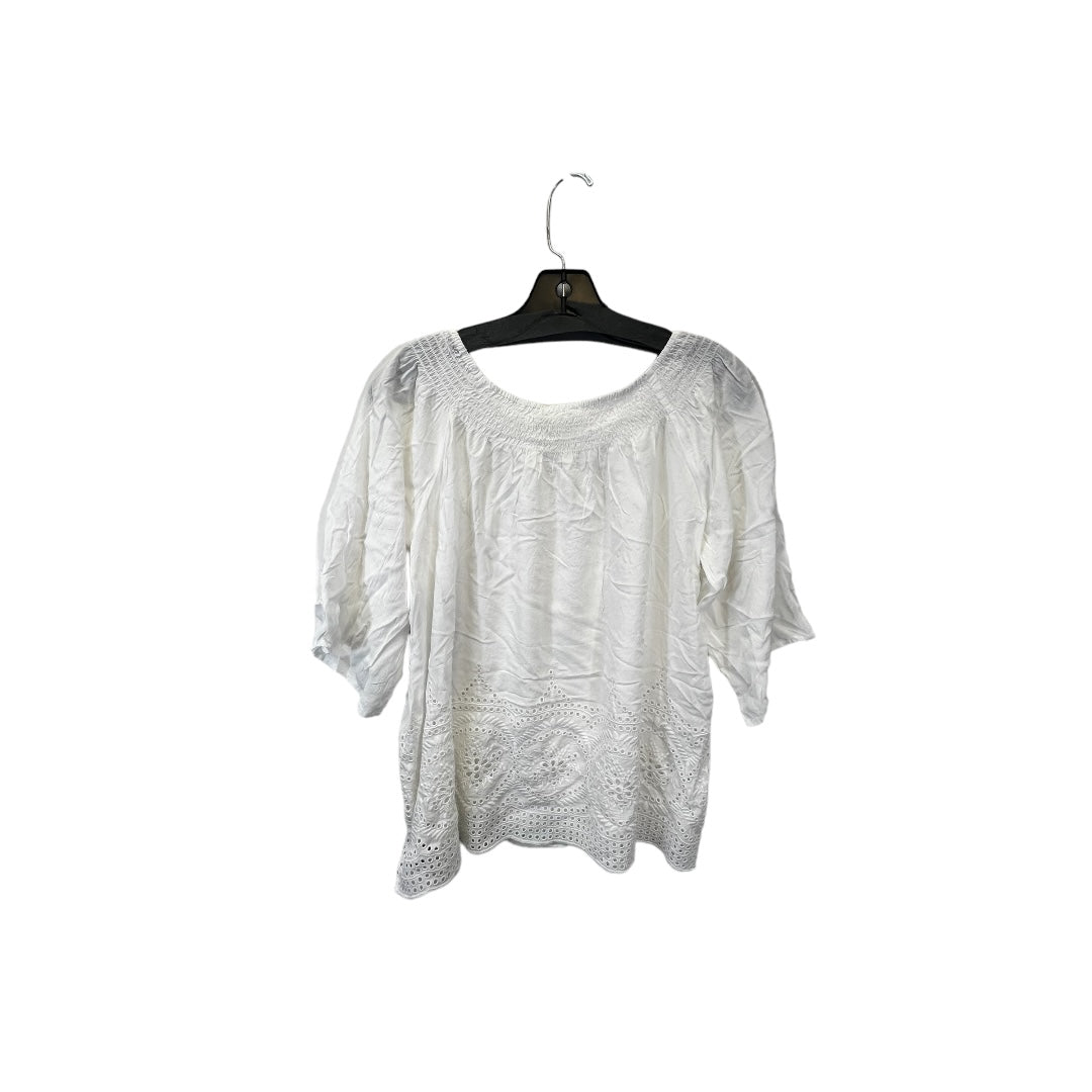 White Top Short Sleeve Lovestitch, Size M