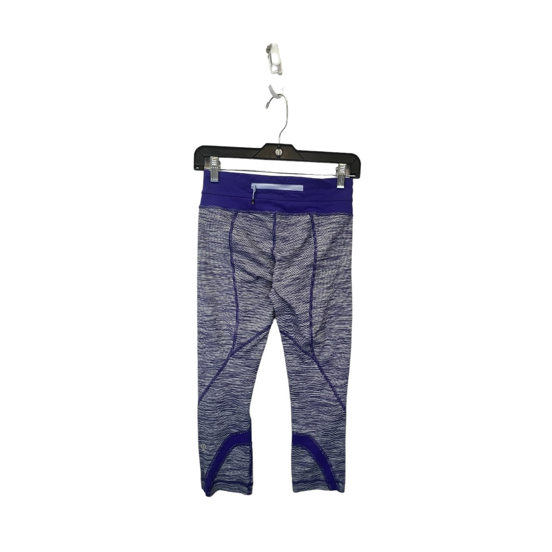 Purple & White Athletic Leggings Lululemon, Size 4