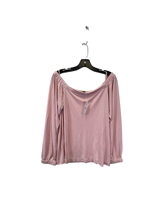 Pink Top Long Sleeve White House Black Market, Size M