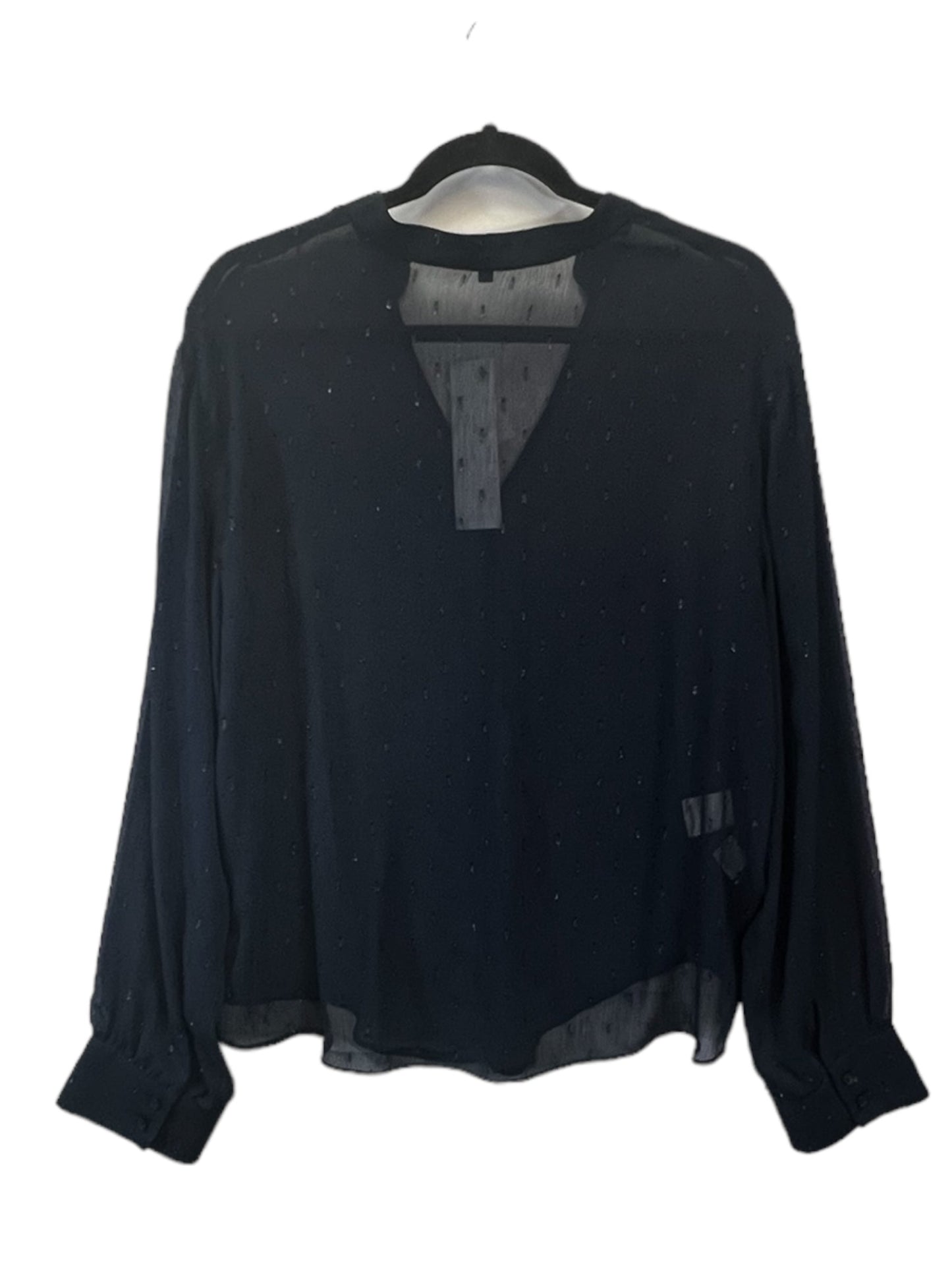 Navy Top Long Sleeve Designer Rachel Roy, Size Xxl