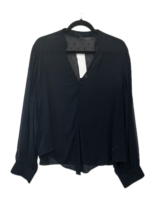 Navy Top Long Sleeve Designer Rachel Roy, Size Xxl