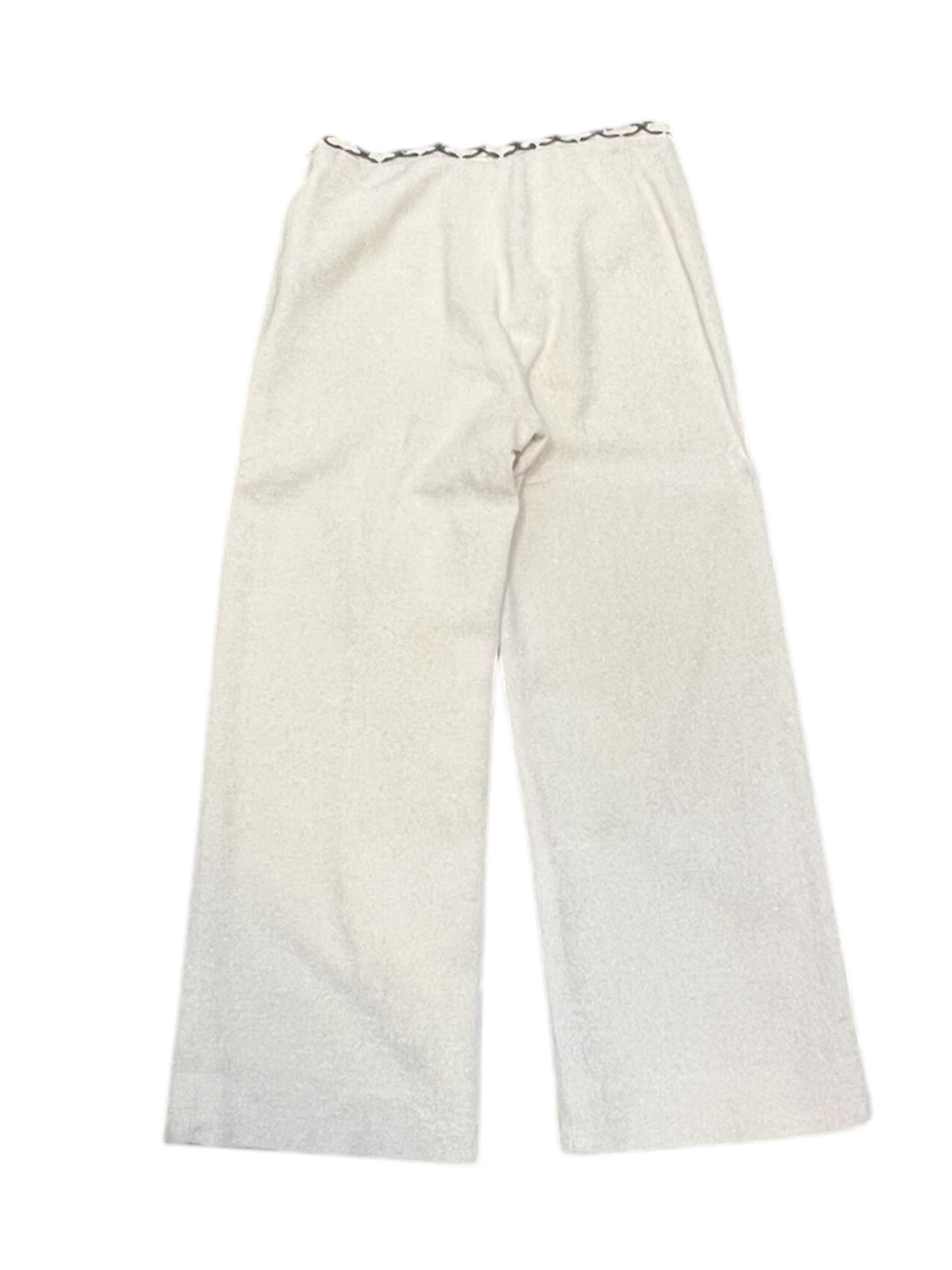 Pants Luxury Designer By Chanel In Cream, Size: M