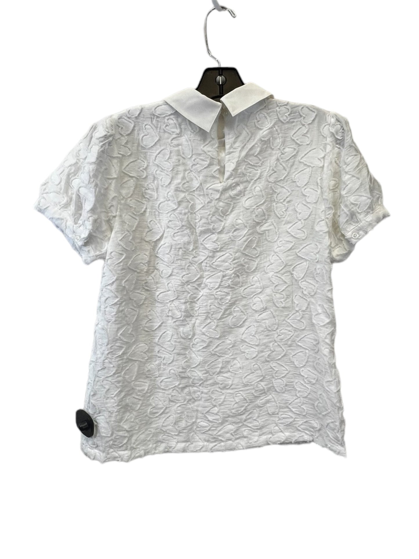 White Top Short Sleeve Designer Karl Lagerfeld, Size Xs