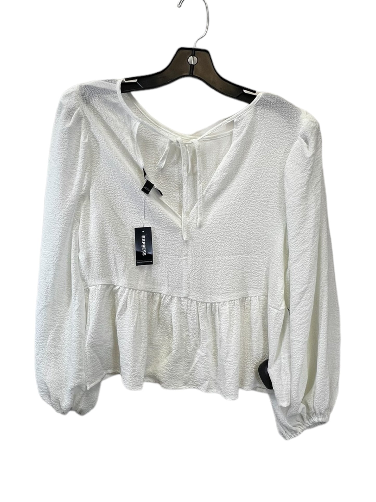 White Top Long Sleeve Express, Size Xs