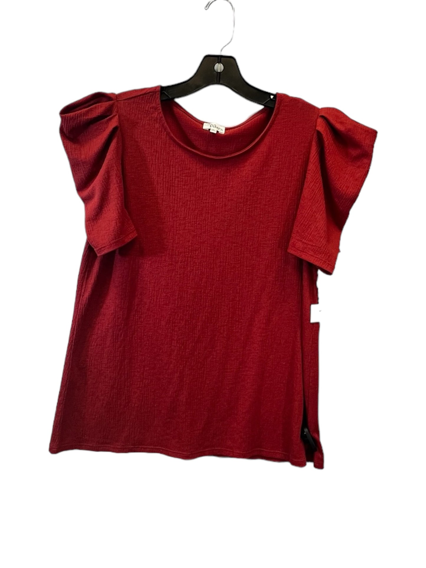 Red Top Short Sleeve Ava James, Size M