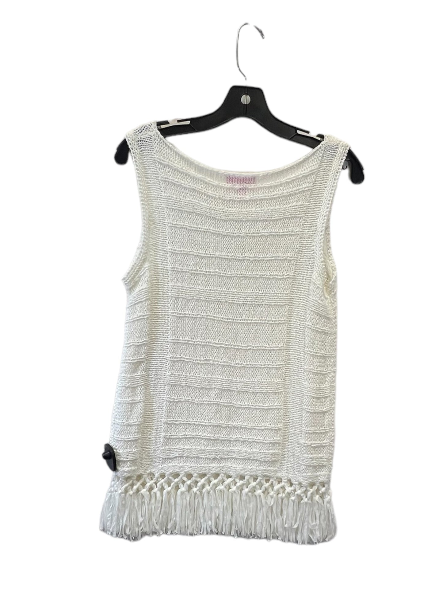 Top Sleeveless By Lilly Pulitzer In White, Size: M