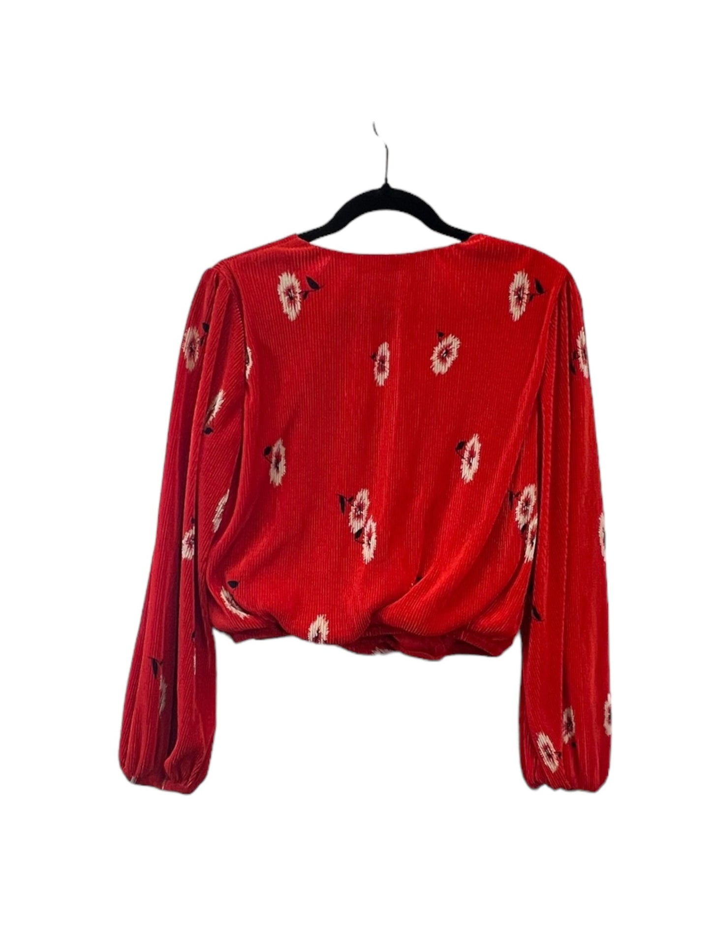 Top Long Sleeve Designer By Astr The Label In Red & Tan, Size: S