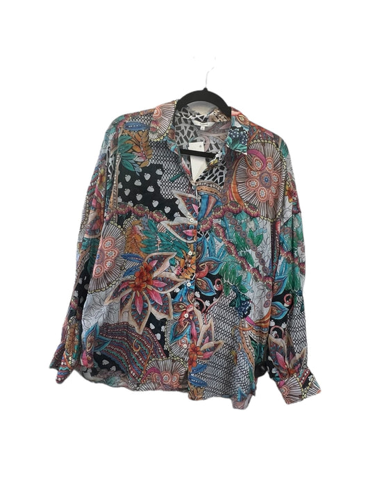 Top Long Sleeve Designer By Desigual In Multi-colored, Size: L