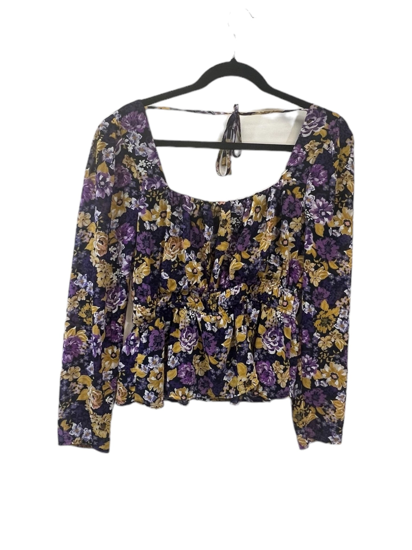 Top Long Sleeve Designer By Astr The Label In Floral Print, Size: L