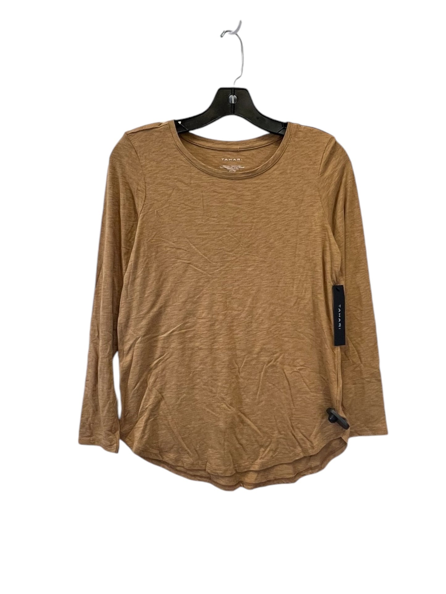 Top Long Sleeve By Tahari By Arthur Levine In Tan, Size: Xs