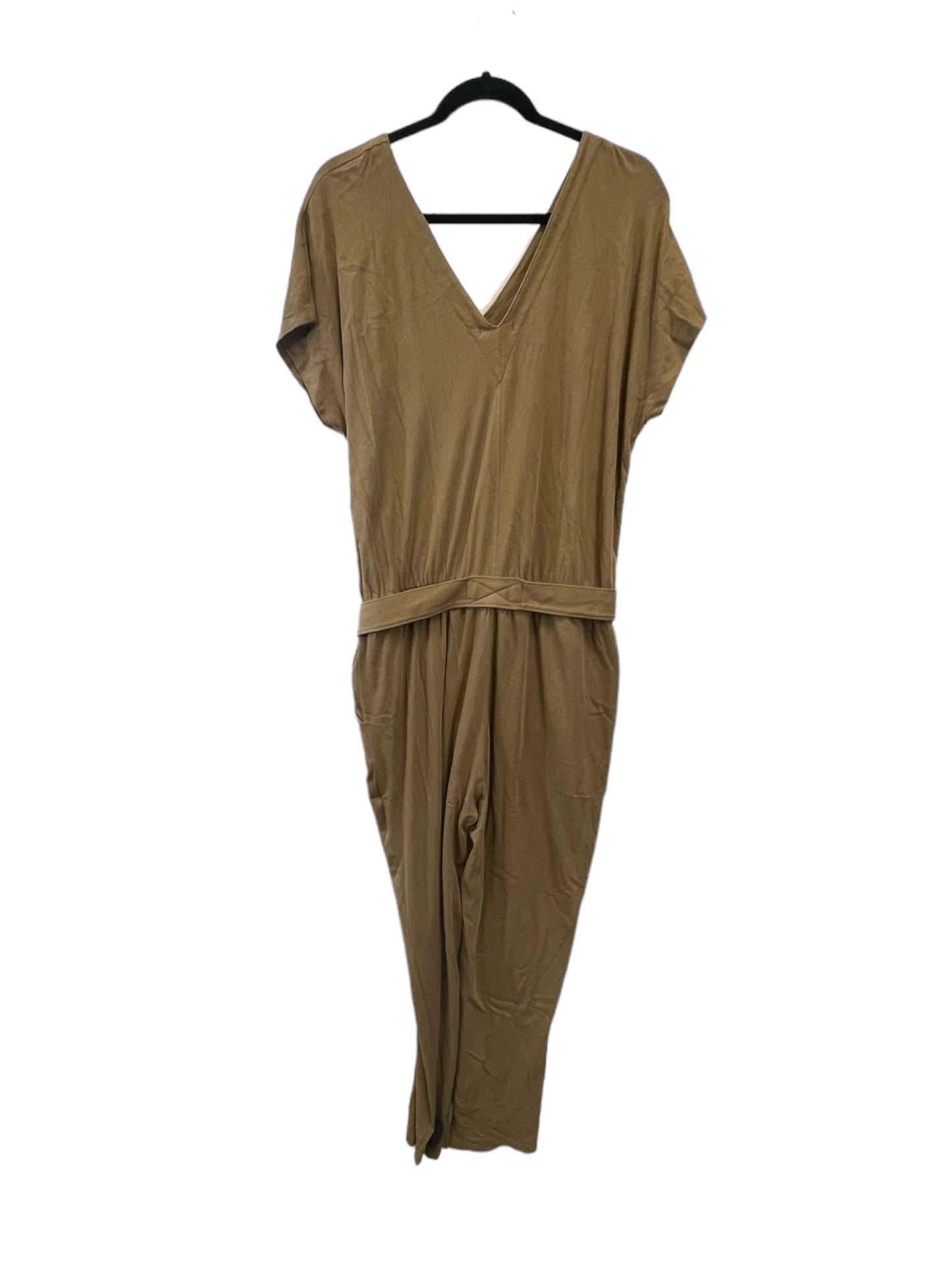 Jumpsuit Designer By Atm In Tan, Size: L