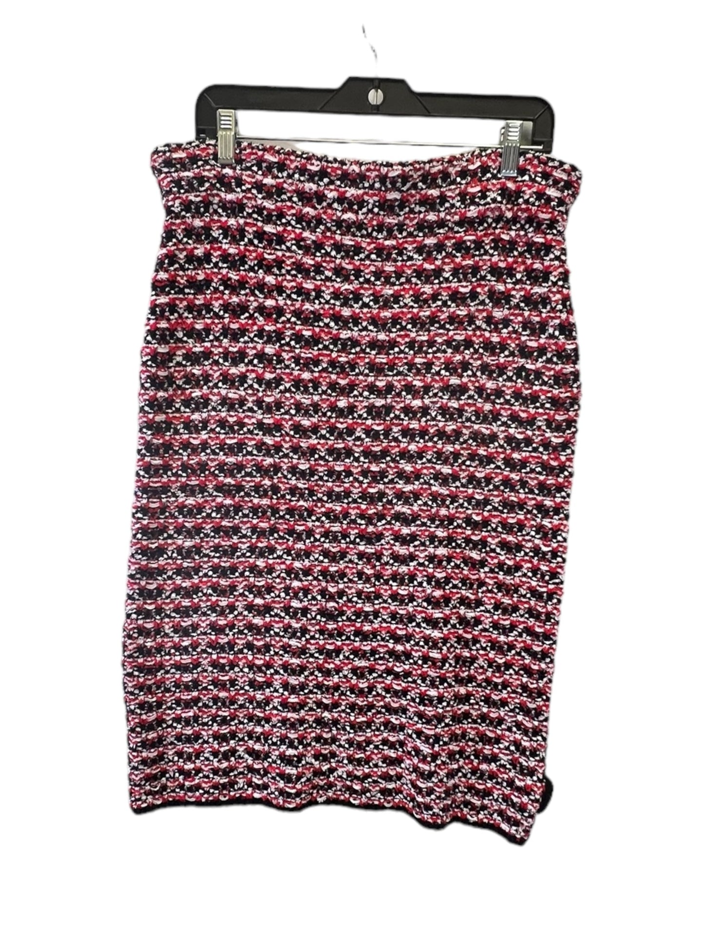 Skirt Midi By Ann Taylor In Black & Red, Size: L