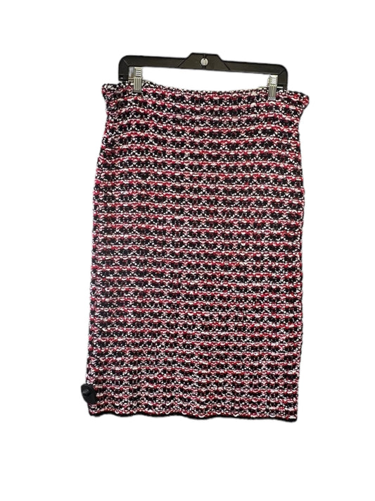 Skirt Midi By Ann Taylor In Black & Red, Size: L