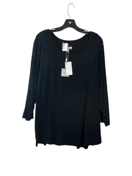 Top 3/4 Sleeve By Cupio In Black, Size: 3x