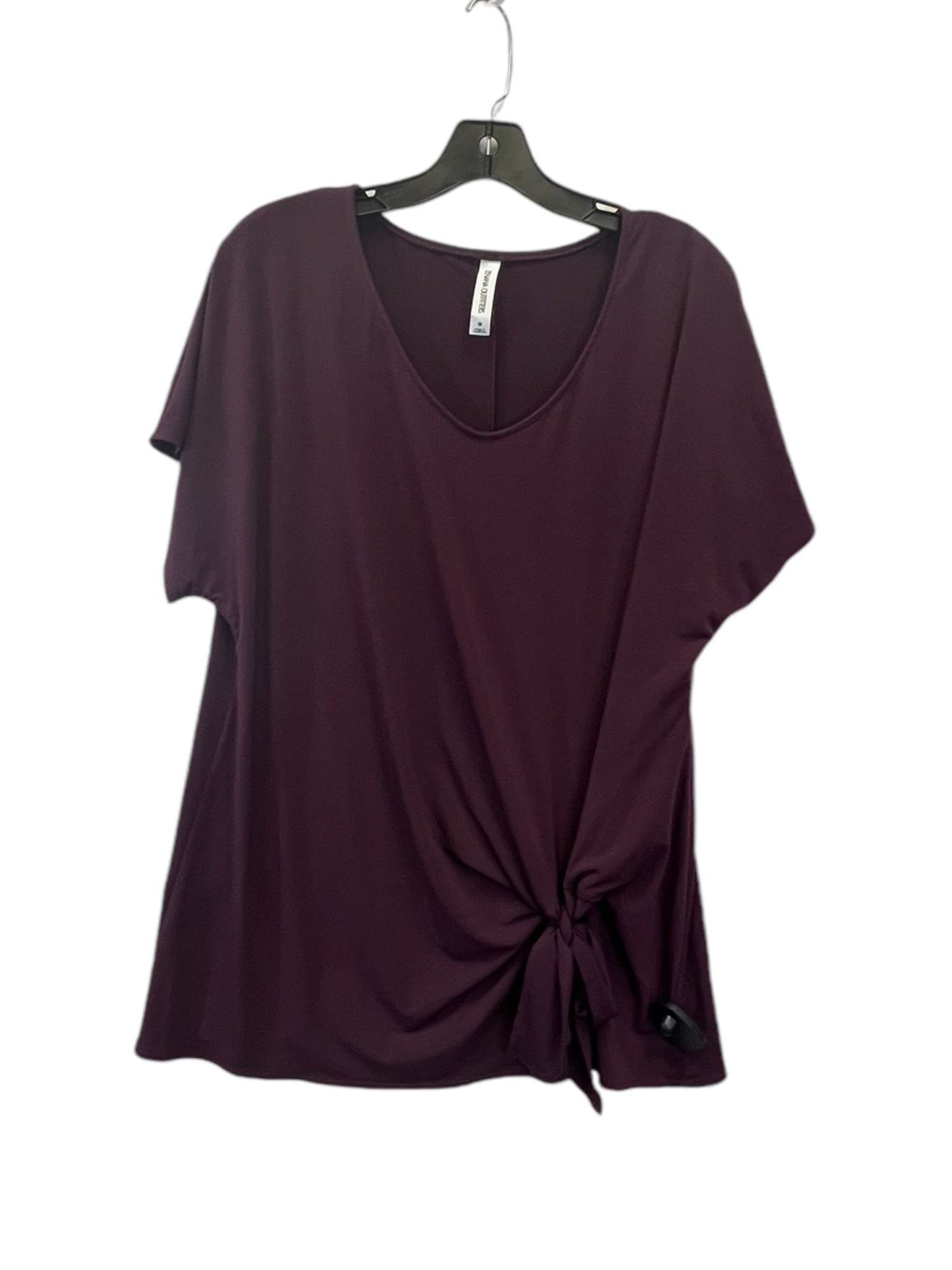 Top Short Sleeve By Zenana Outfitters In Purple, Size: M