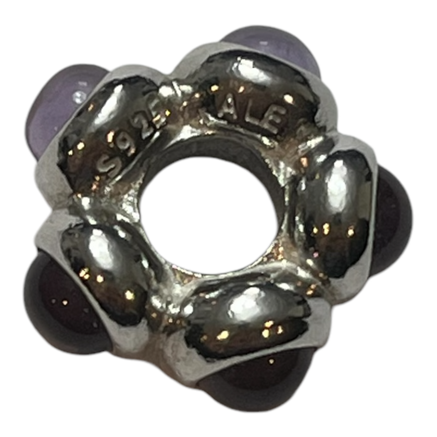 Purple 5 Bubble Style Charm Bracelet Charm By Pandora