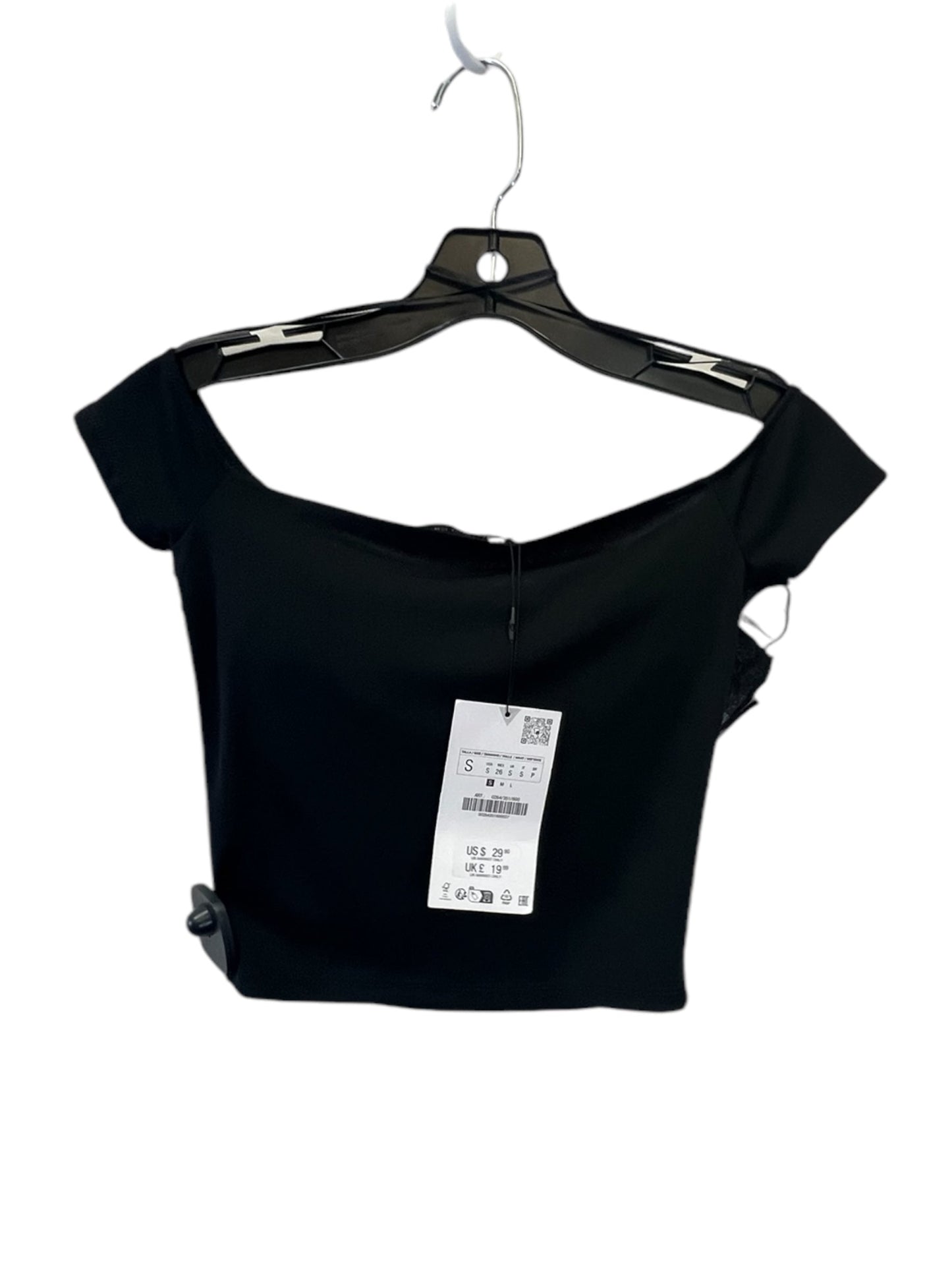 Top Sleeveless By Zara In Black, Size: S