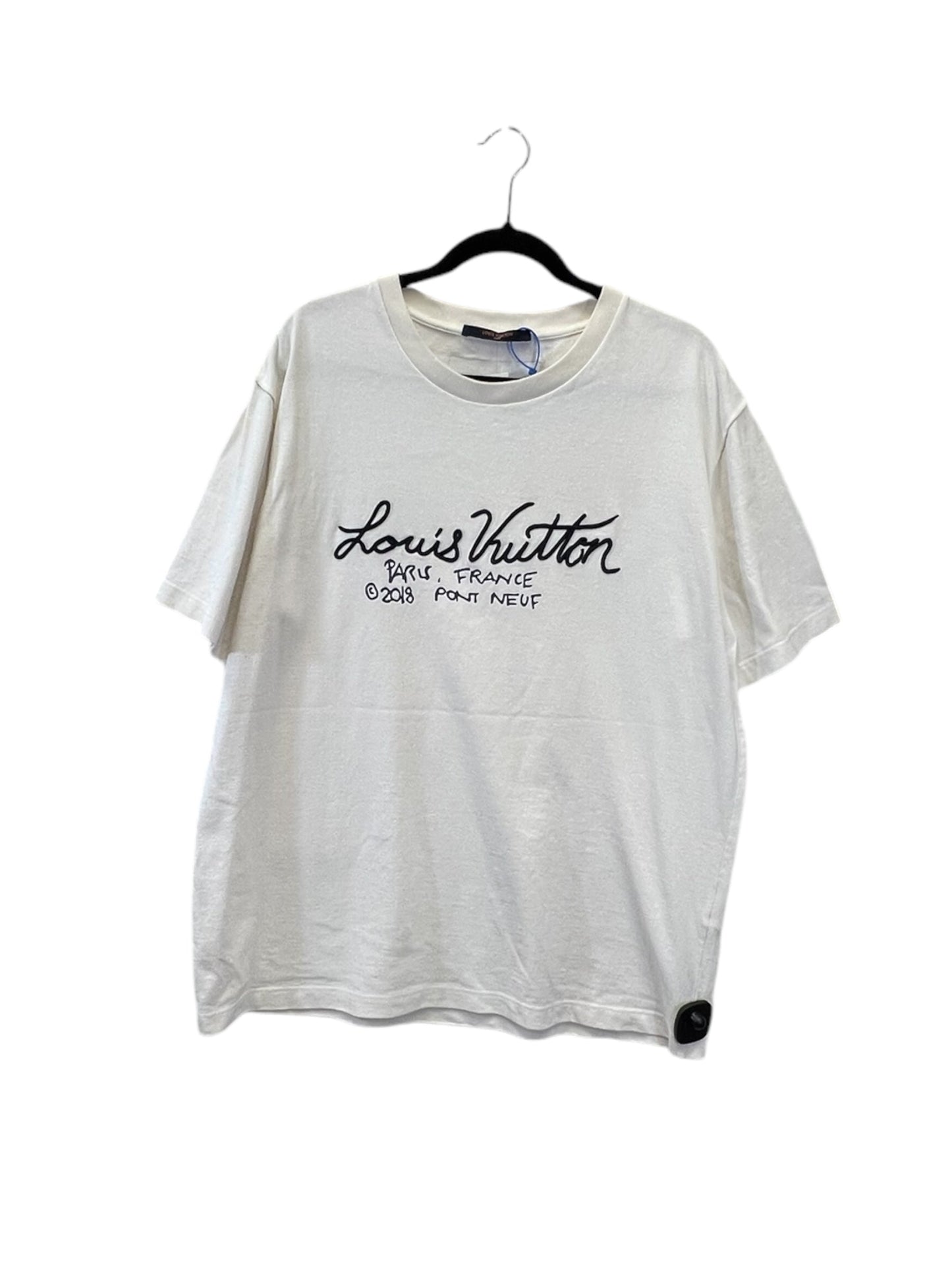 Top Short Sleeve Luxury Designer By Louis Vuitton In White