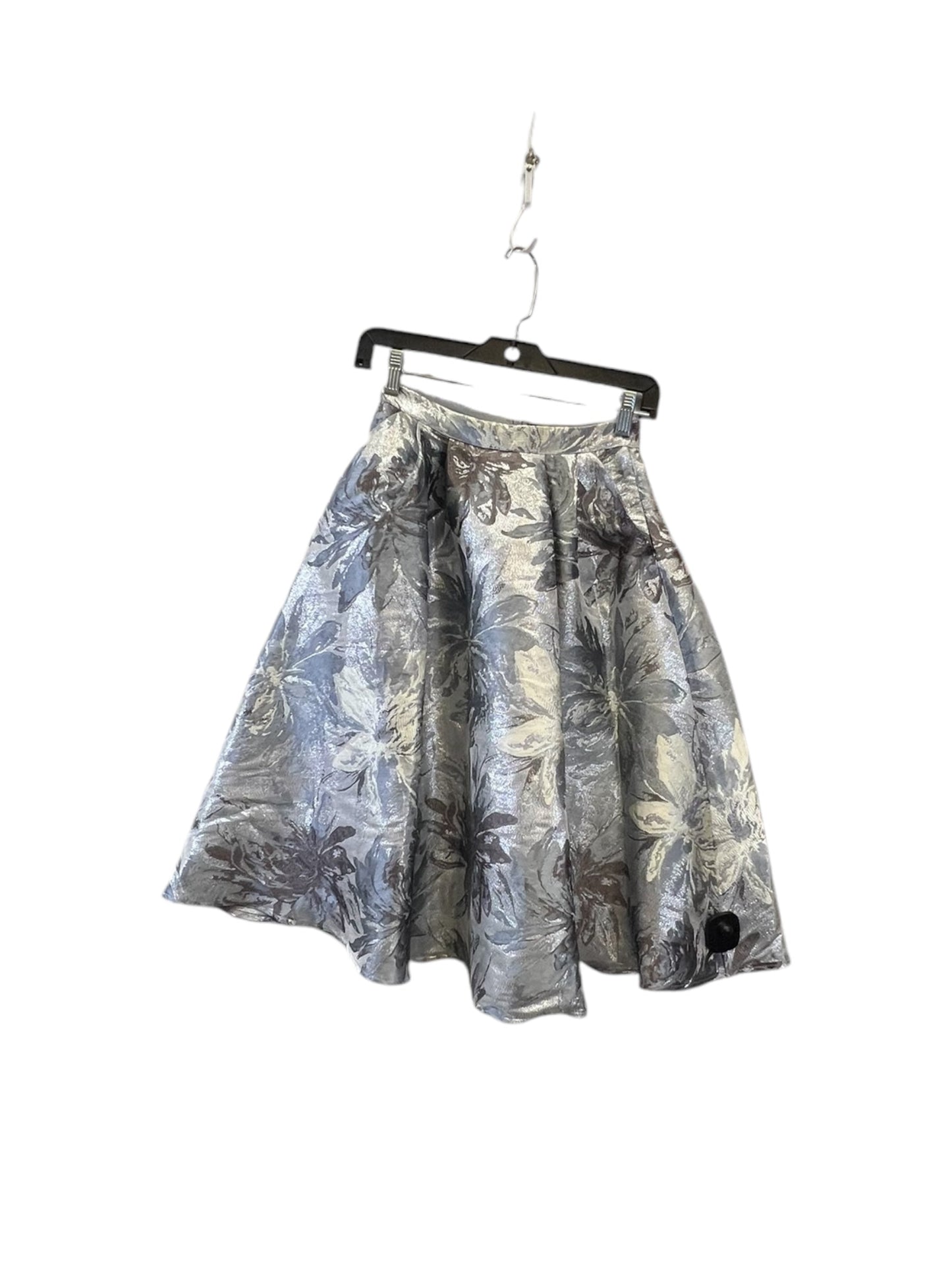 Skirt Maxi By Little Mistress In Grey & Silver, Size: S