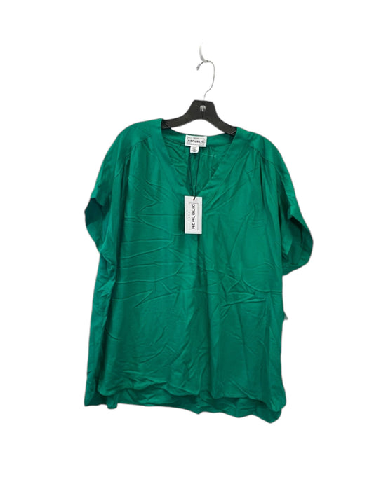 Top Short Sleeve By For The Republic In Green, Size: Xs