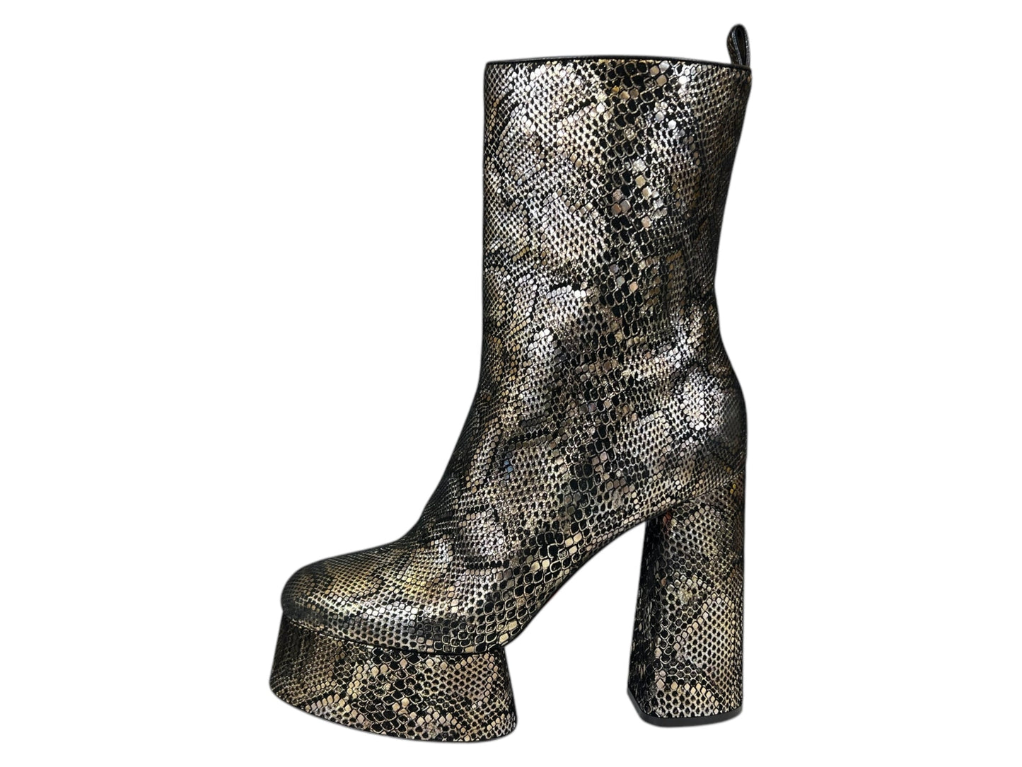 Boots Luxury Designer By Christian Louboutin In Snakeskin Print, Size: 11