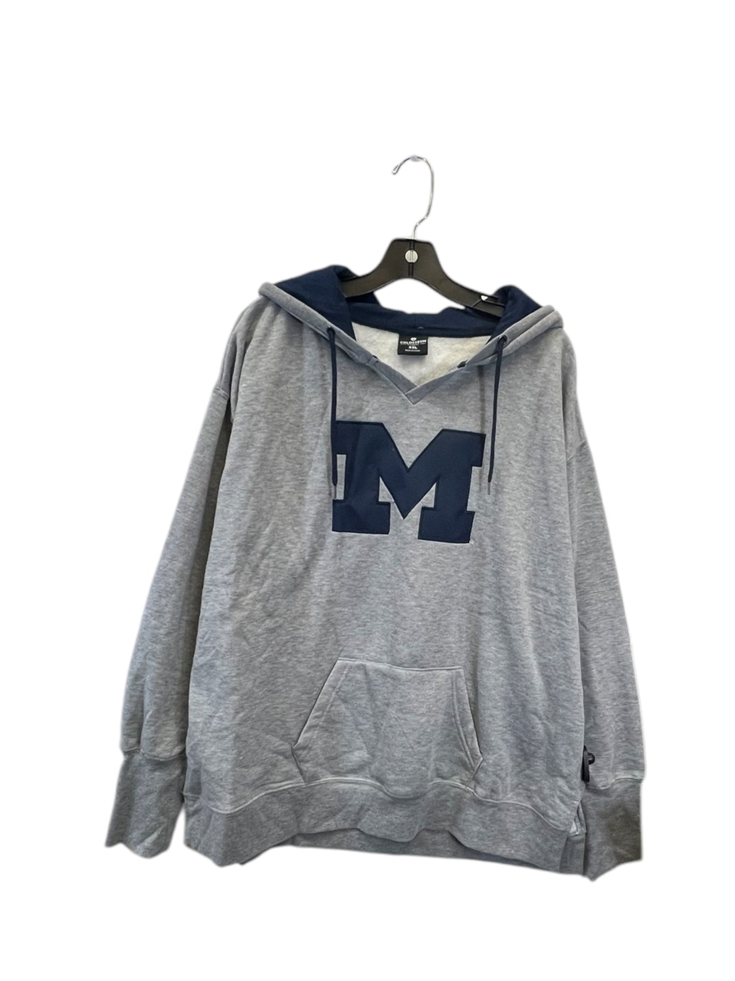 Sweatshirt Hoodie By Colosseum In Blue & Grey, Size: Xxl