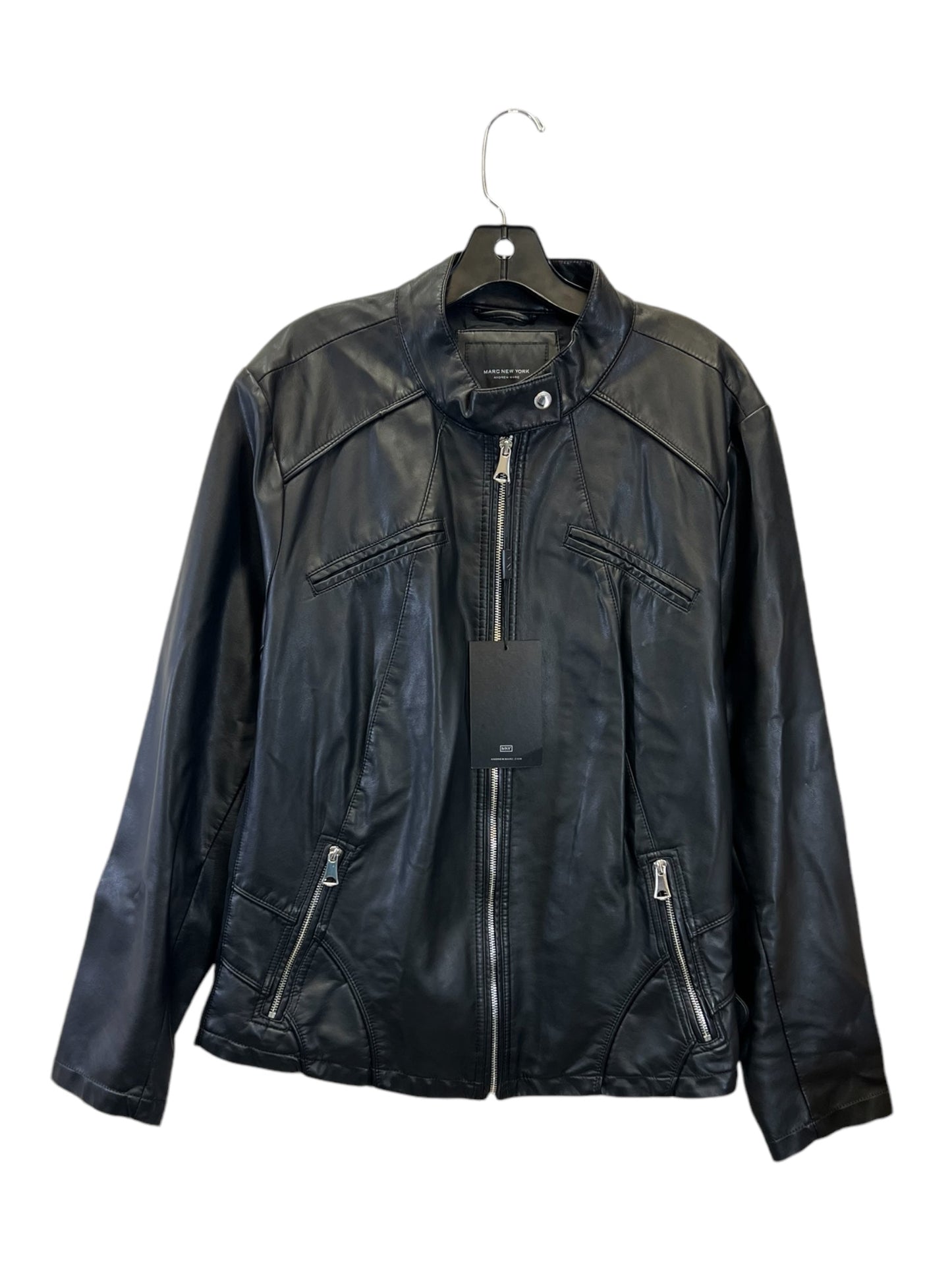 Jacket Moto By Marc New York In Black, Size: 2x