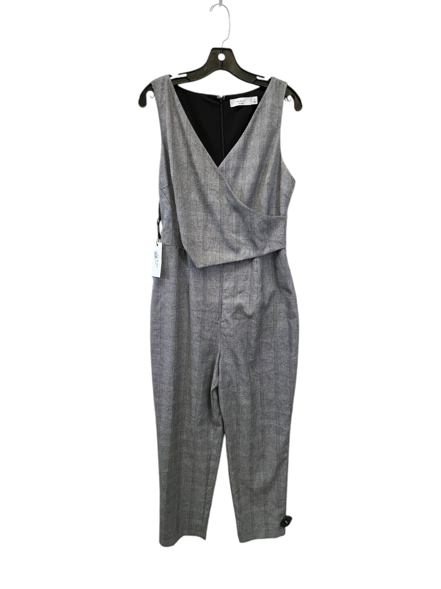 Jumpsuit Designer By Ali And Jay In Black & Grey, Size: L