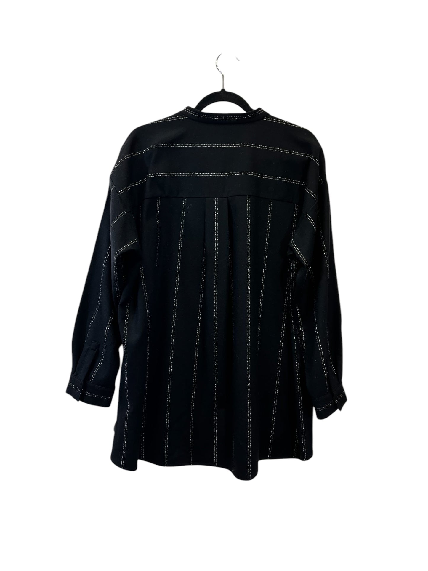 Top Long Sleeve Designer By Eileen Fisher In Black, Size: Xl