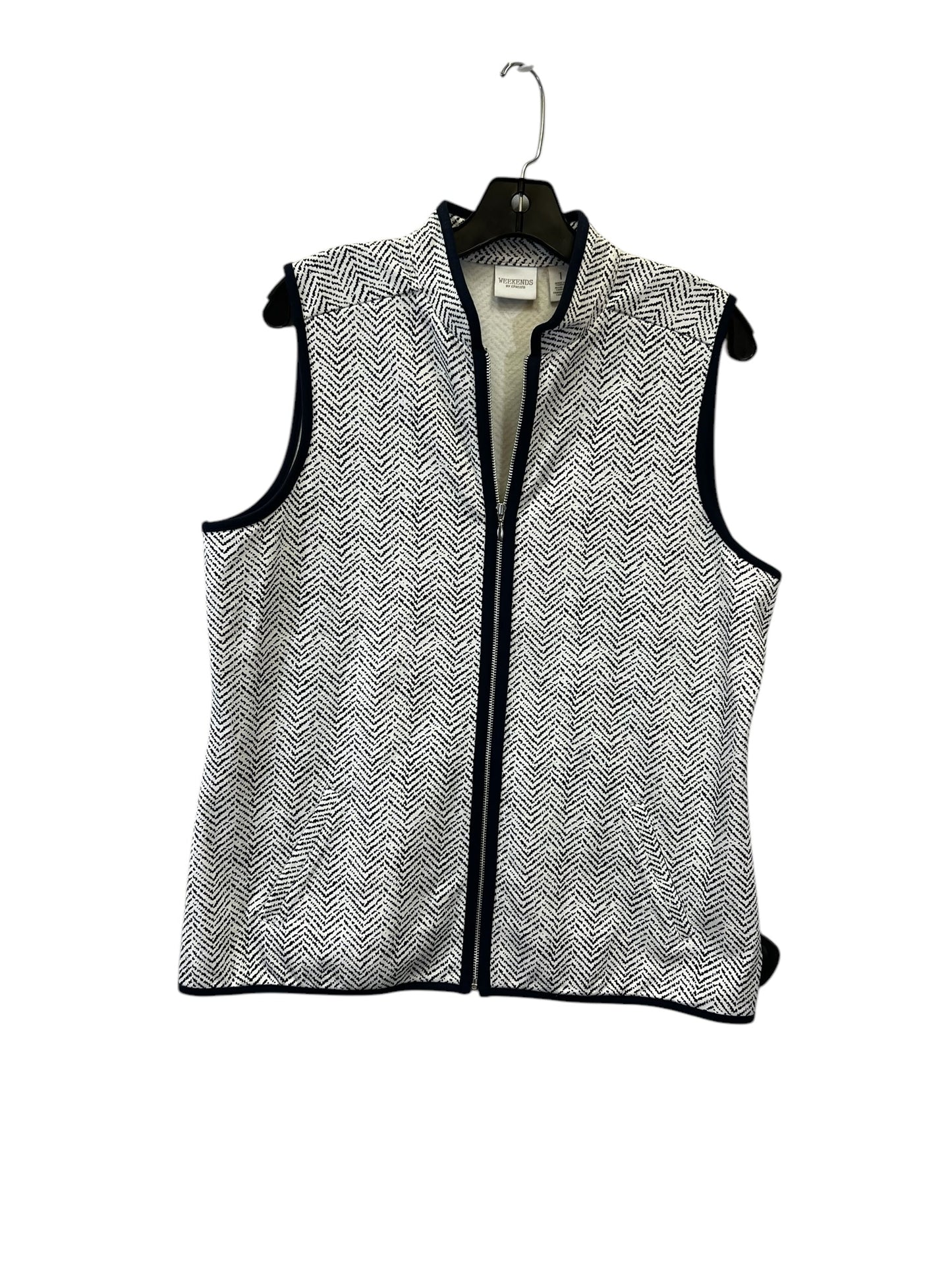 Vest Other By Chicos In Blue & White, Size: M