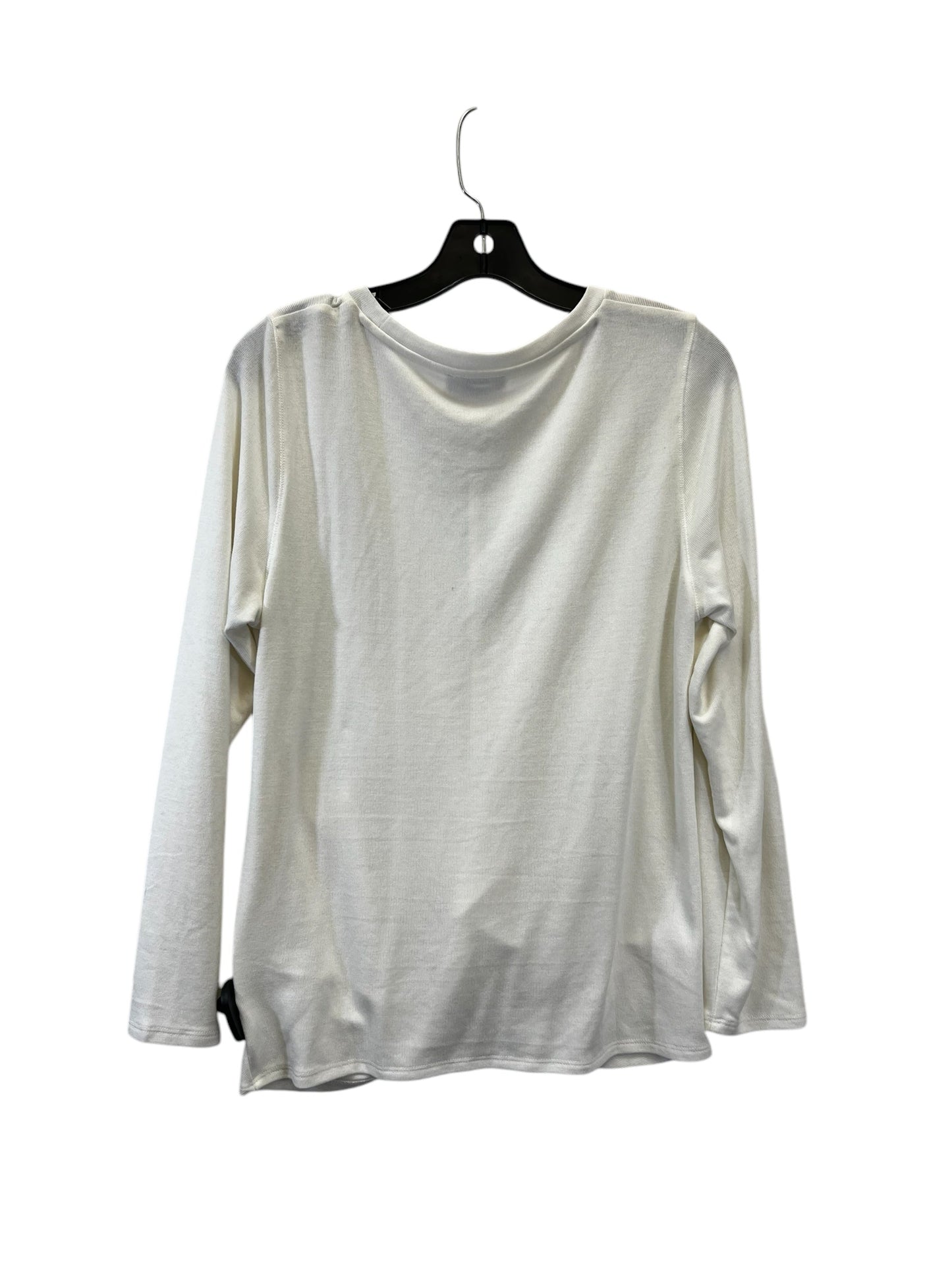 Top Long Sleeve By Loft In Cream, Size: L