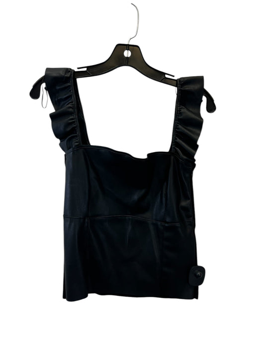 Top Sleeveless By Zara In Black, Size: M