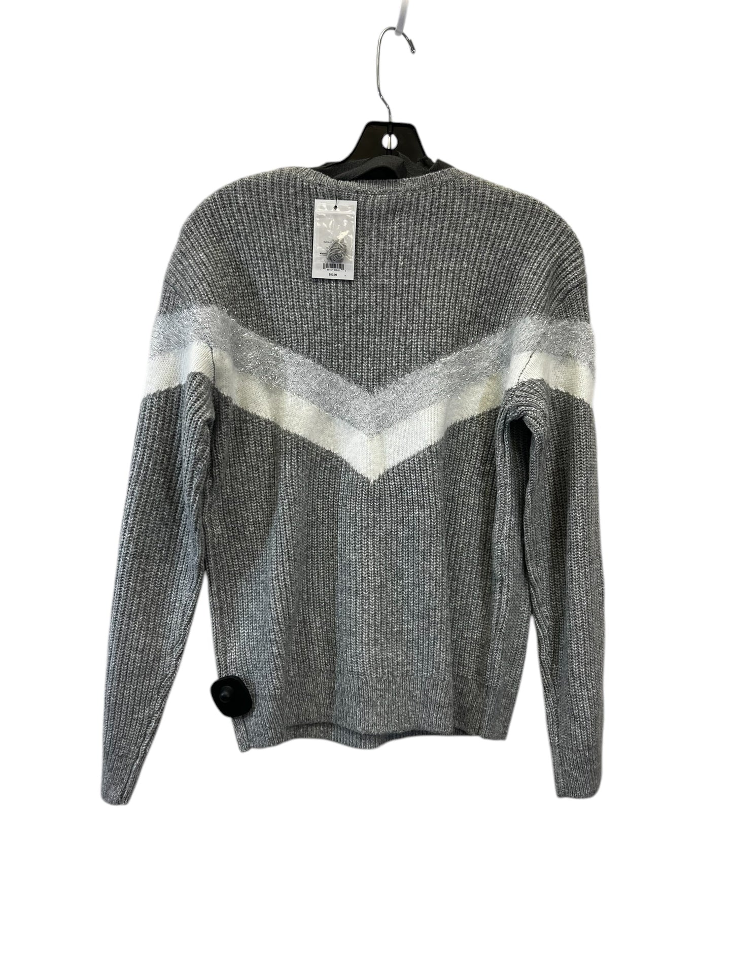 Sweater By Nine West In Grey & Silver, Size: Xs