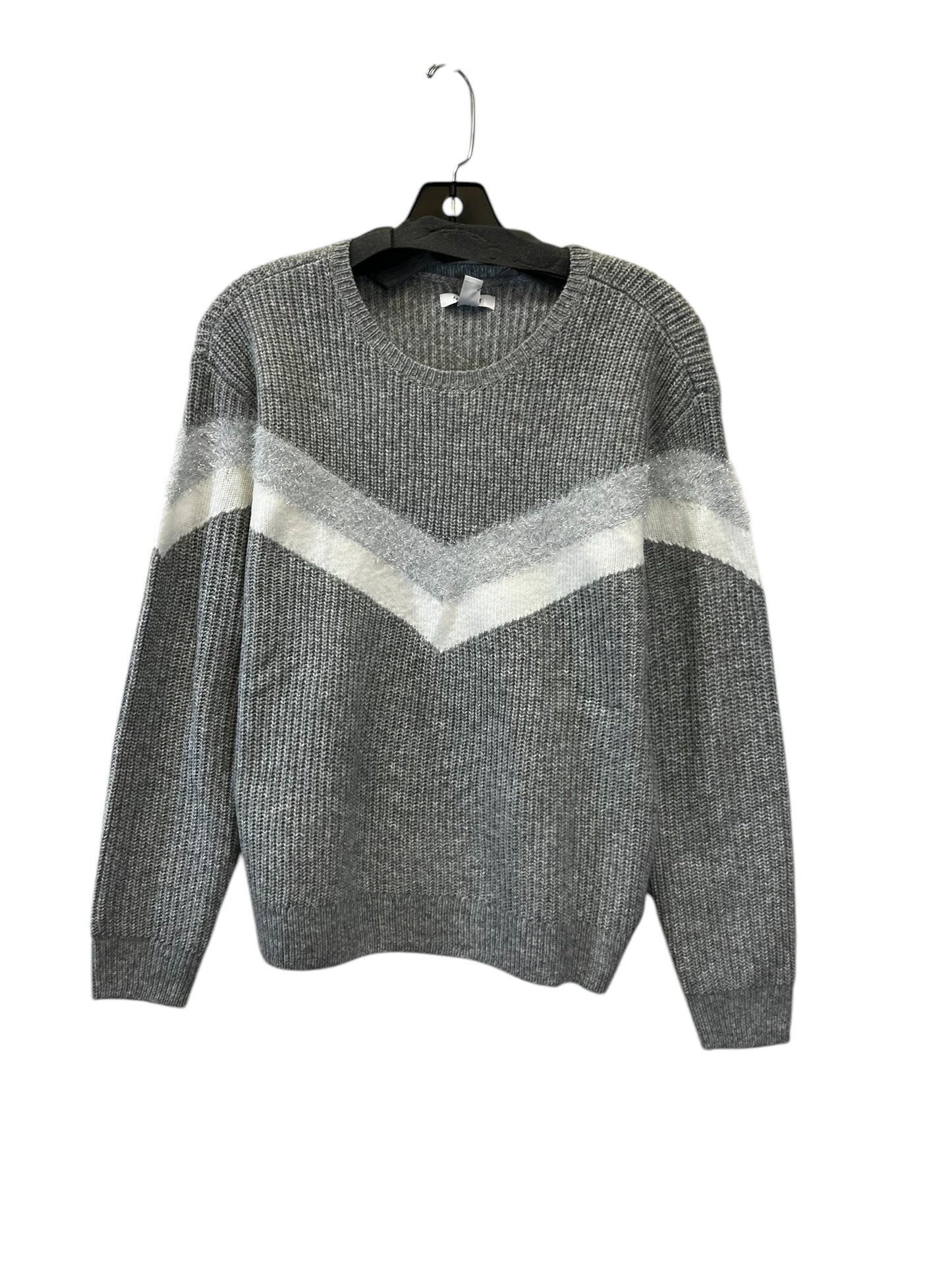 Sweater By Nine West In Grey & Silver, Size: Xs