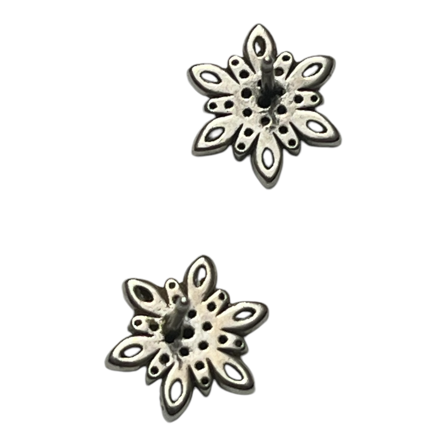 Snowflake with Blue Center Earrings Stud By Pandora