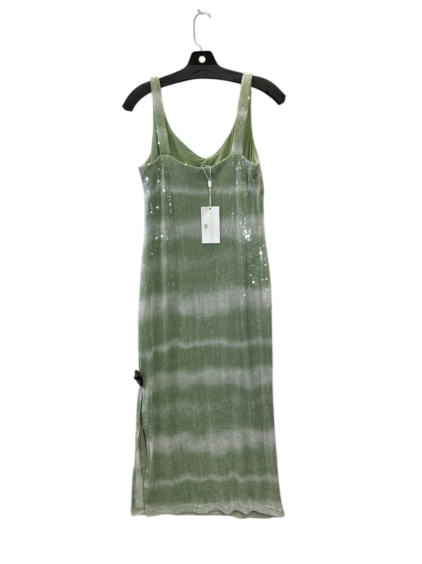 Dress Designer By Carokine Constas In Green & White, Size: S