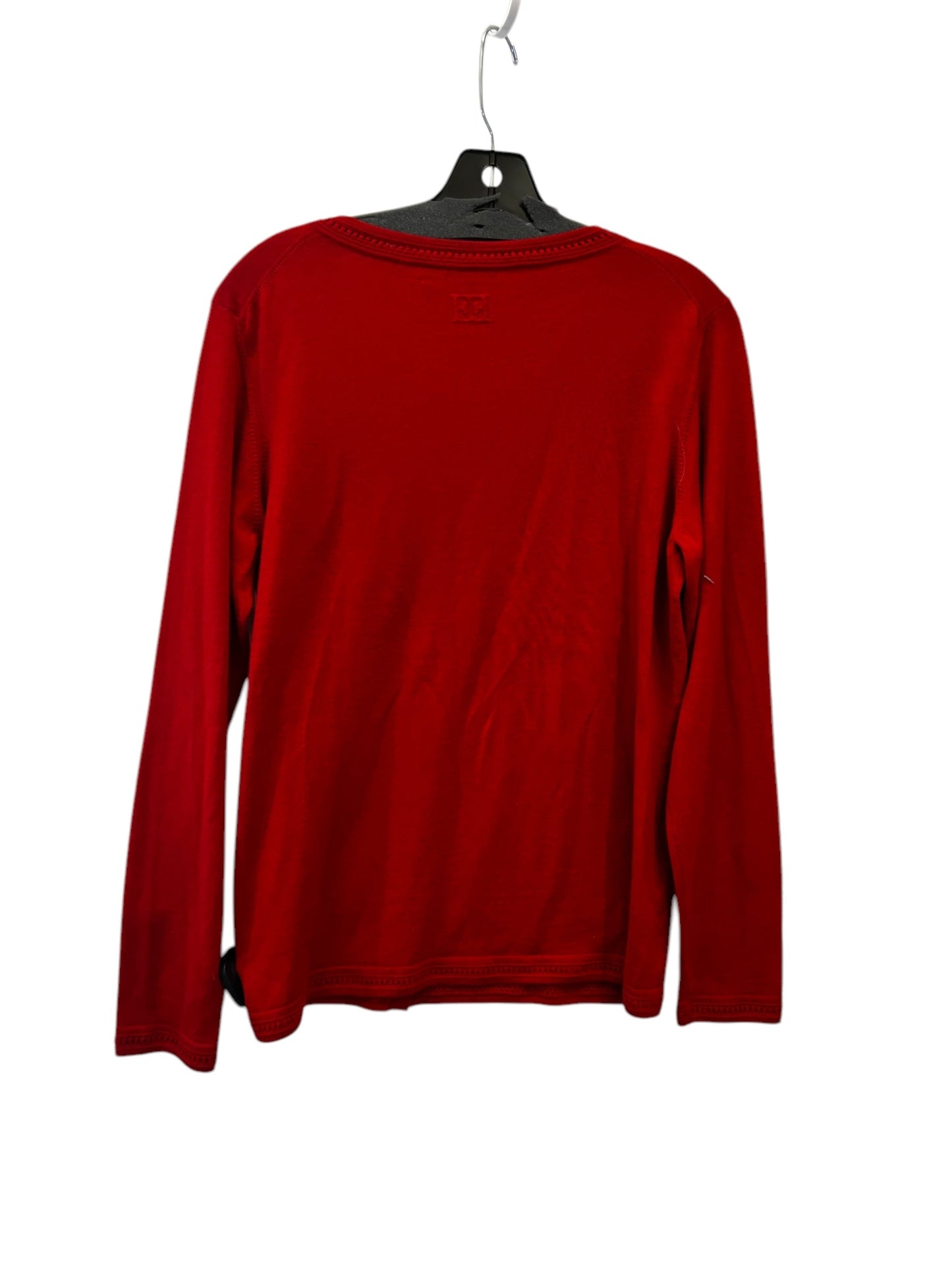 Top 2pc Long Sleeve By Escada In Red, Size: L