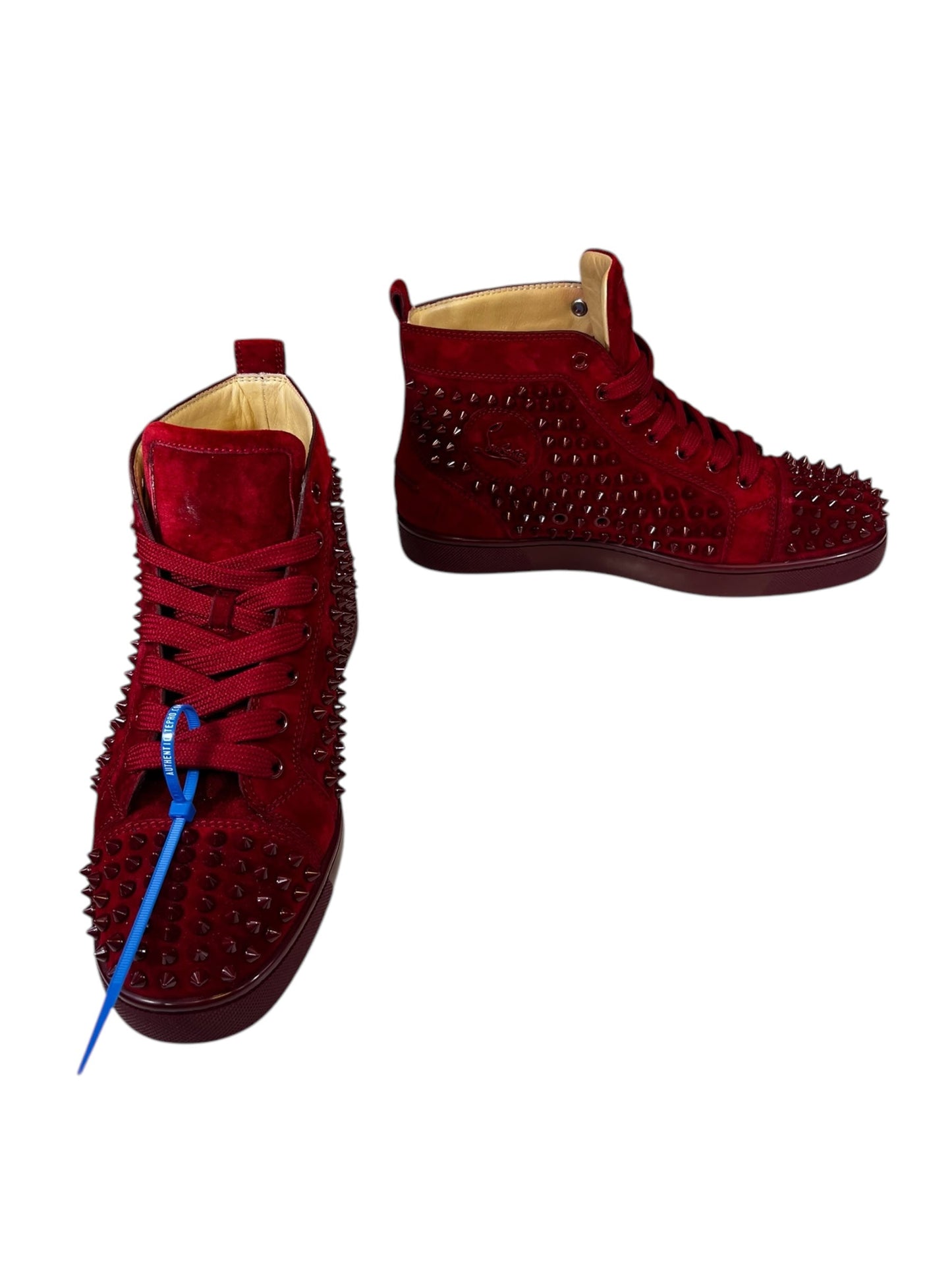 Shoes Luxury Designer By Christian Louboutin In Red, Size: 9.5