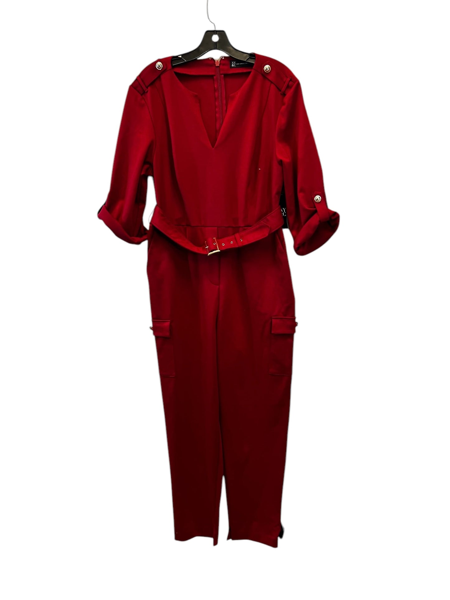 Jumpsuit By New York And Co In Red, Size: L