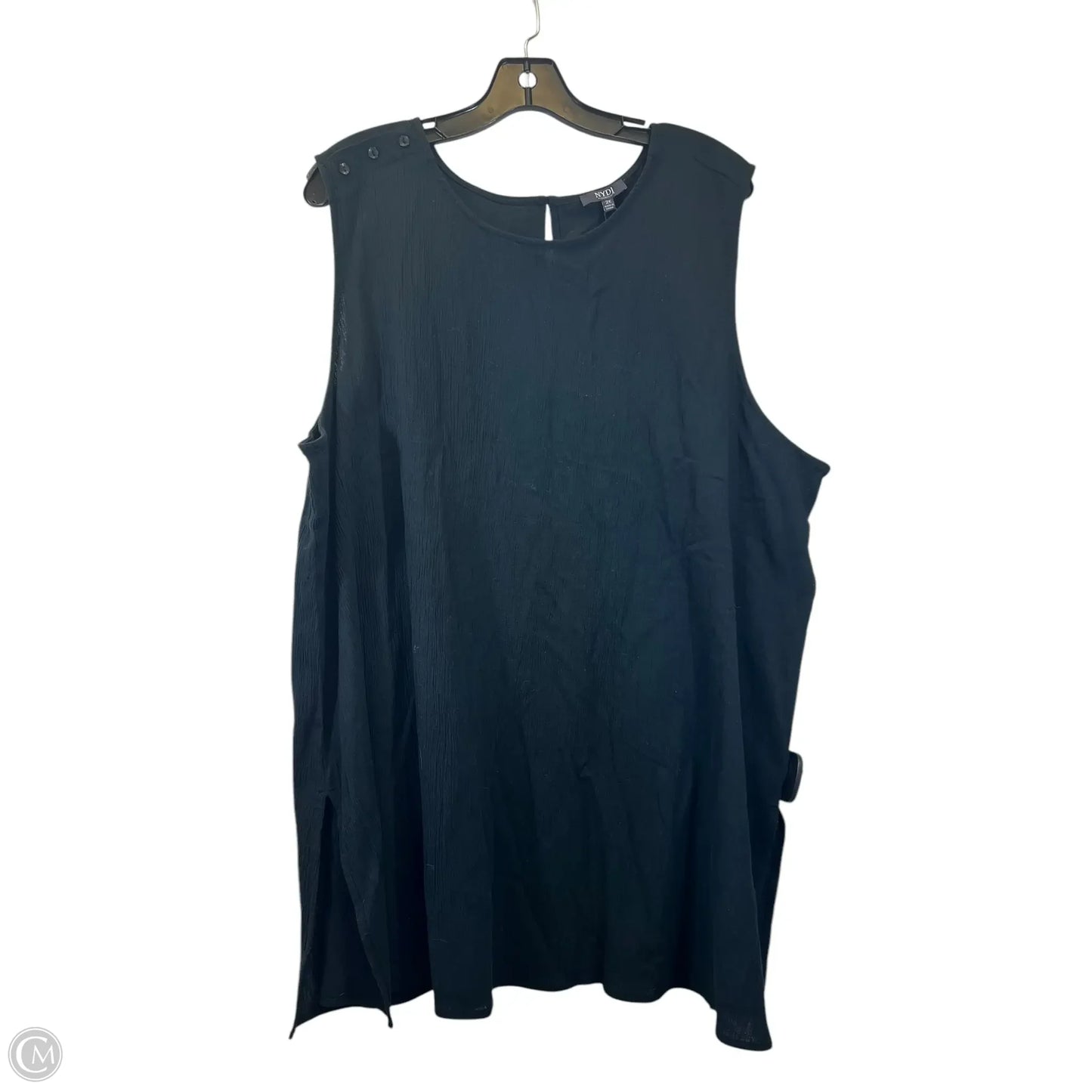 Top Sleeveless By Not Your Daughters Jeans In Black, Size: 2x